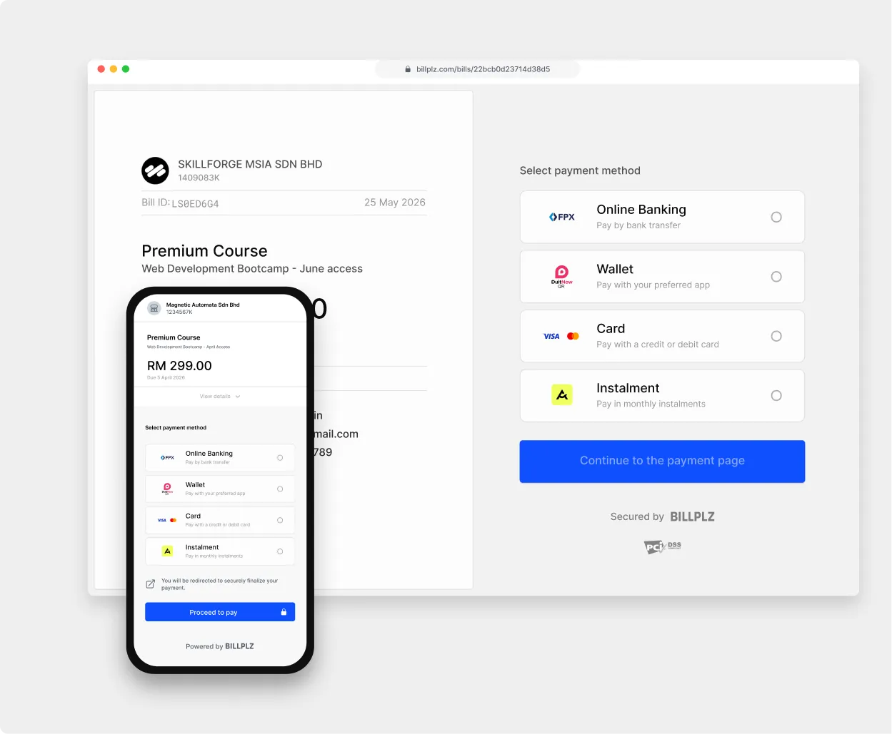 Bill interface