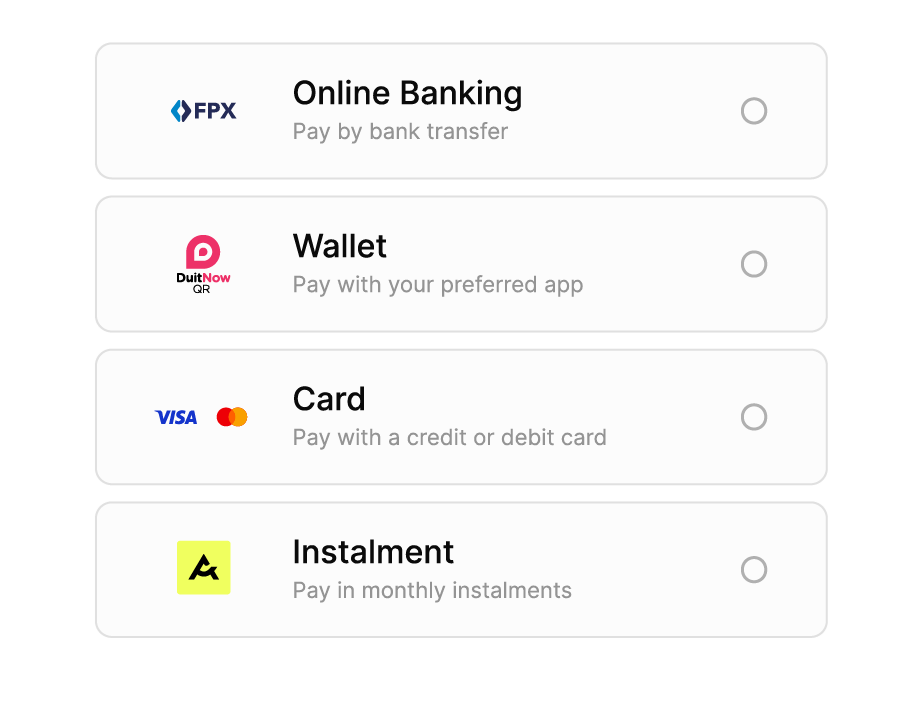Payment methods